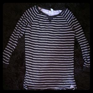 T-Shirt Dress H&M Black + White Stripes (SIZE M)